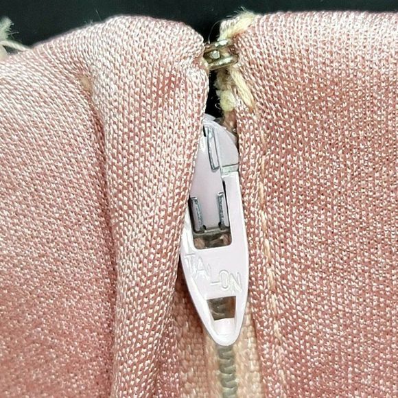 Vintage 70s Fred Rothschild Womens S/M Dusty Pink Day Disco Dancing Dress - Picture 9 of 12